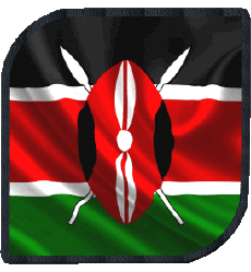 Drapeaux Afrique Kenya Carré 