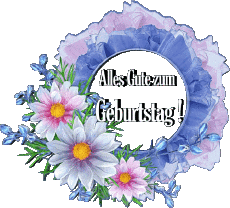 Mensajes Alemán Alles Gute zum Geburtstag Blumen 020 