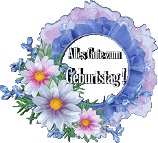 Nachrichten Deutsche Alles Gute zum Geburtstag Blumen Transparenter Hintergrund 020 