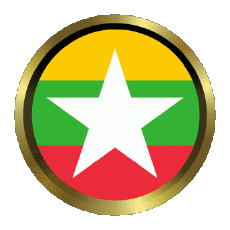 Drapeaux Asie Birmanie Rond - Anneaux 