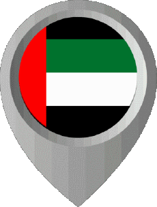 Flags Asia United Arab Emirates Location Pin 