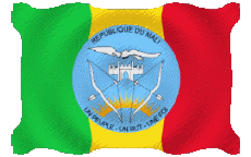 Drapeaux Afrique Mali Ondulation 