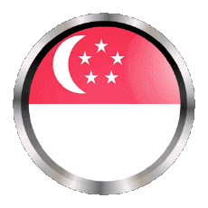 Drapeaux Asie Singapour Rond - Anneaux 