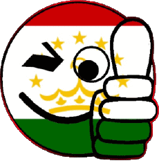 Flags Asia Tajikistan Smiley - OK 