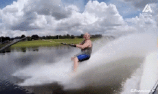 Umorismo -  Fun Sportivo Sci d'acqua Barefoot Fail 