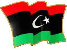 Drapeaux Afrique Libye Forme 01 