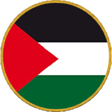 Flags Asia Palestine Round 