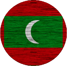 Bandiere Asia Maldive Tondo 