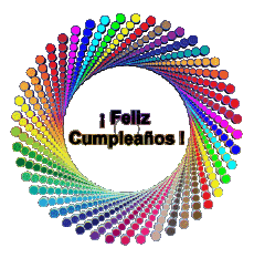 Nachrichten Spanisch Feliz Cumpleaños Abstracto - Geométrico Transparenter Hintergrund 002 