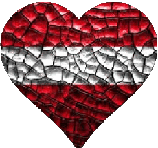 Drapeaux Europe Lettonie Coeur 