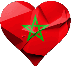 Fahnen Afrika Marokko Herz 