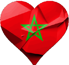 Flags Africa Morocco Heart 