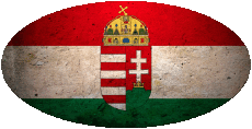 Banderas Europa Hungría Oval 