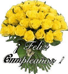 Messages Espagnol Feliz Cumpleaños Floral 015 