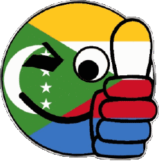 Fahnen Afrika Komoren Smiley - OK 