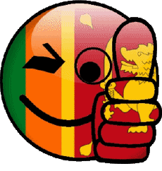 Fahnen Asien Sri Lanka Smiley - OK 