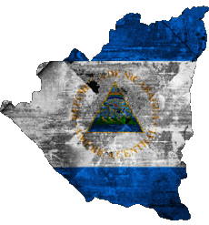 Flags America Nicaragua Map 