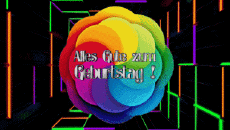 Messages German Alles Gute zum Geburtstag Zusammenfassung - geometrisch Animated Background 001 