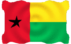 Fahnen Afrika Guinea Bissau Welligkeit 