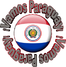 Messagi Spagnolo Vamos Paraguay Bandera 
