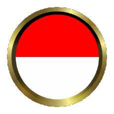Bandiere Asia Indonesia Rotondo - Anelli 