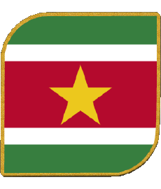 Drapeaux Amériques Suriname Carré 