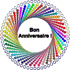 Nachrichten Französisch Bon Anniversaire Abstrait - Géométrique Transparenter Hintergrund 002 