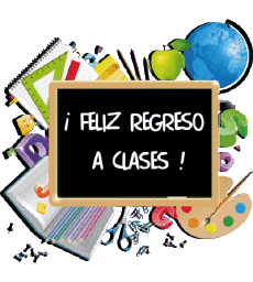 Nachrichten Spanisch Feliz Regreso a Clases Transparenter Hintergrund 002 