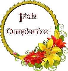 Messages Spanish Feliz Cumpleaños Floral 018 