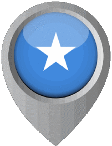 Flags Africa Somalia Location Pin 