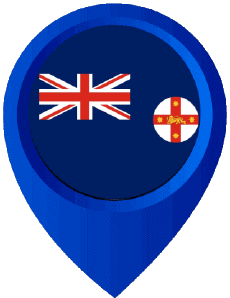 Flags Oceania Australia New South Wales Location Pin 
