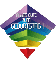 Messages German Alles Gute zum Geburtstag Zusammenfassung - geometrisch Transparent Background 010 
