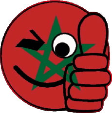 Drapeaux Afrique Maroc Smiley - OK 