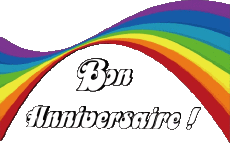 Messages French Bon Anniversaire Abstrait - Géométrique Transparent Background 021 