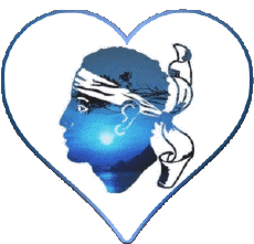 Drapeaux France Régions Corse Coeur 
