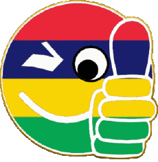 Fahnen Afrika Mauritius Smiley - OK 