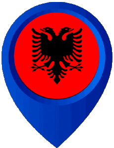 Fahnen Europa Albanien Standort-Pin 