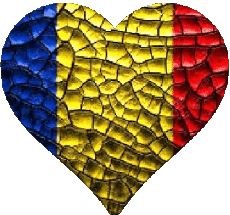 Drapeaux Afrique Tchad Coeur 