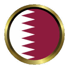 Fahnen Asien Katar Rund - Ringe 
