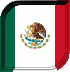 Drapeaux Amériques Mexique Carré 