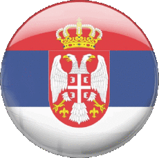 Fahnen Europa Serbien Runde 