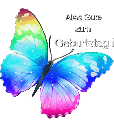 Messages German Alles Gute zum Geburtstag Schmetterlinge 005 