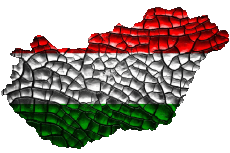 Flags Europe Hungary Map 
