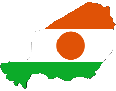 Bandiere Africa Niger Carta Geografica 