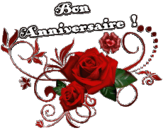 Mensajes Francés Bon Anniversaire Floral 004 