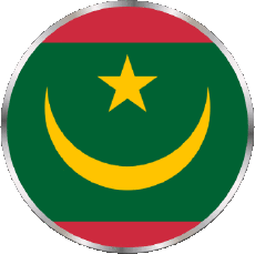 Drapeaux Afrique Mauritanie Rond 