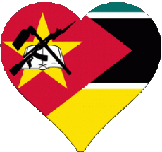 Drapeaux Afrique Mozambique Coeur 