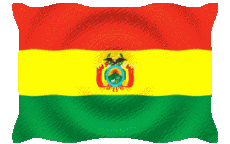 Flags America Bolivia Waving 