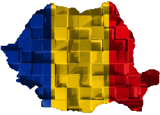 Drapeaux Europe Roumanie Carte 
