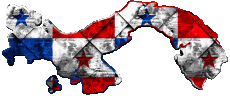 Banderas América Panamá Mapa 